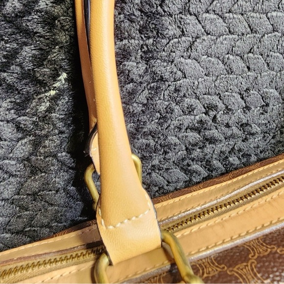 Celine Macadam Boston Bag PVC Coated Canvas Leather Authentic. - Picture 11 of 16